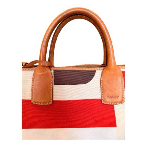 Bally Vintage Bennas Canvas and Italian Vachetta Tote, 90s, Made in Italy - Picture 9 of 13